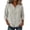 White, variant on LEKWK Linen Tops for Women 3/4 Sleeve Button Down Tunic Tops Loose Fit V Neck Lightweight Solid Shirts Summer Beach Vacation Daily Outfits