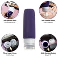 thumbnail image 5 of Micebay Silicone Travel Bottles, Leak Proof Toiletry Containers for Shampoo, Conditioner & Lotion, Purple, 5 of 8