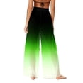 thumbnail image 3 of Pantalones de playa de gasa ligeros para mujer con protección solar, pantalones anchos de estilo bohemio estampados, blusa para mujer, 3 of 7