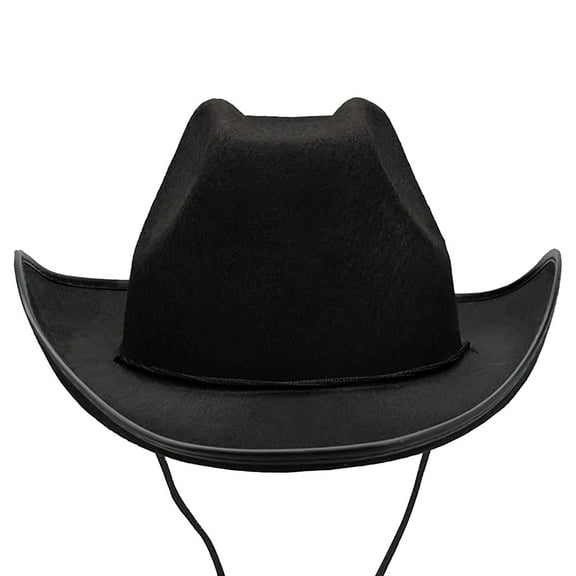 WTXUE Cowboy Hat Western Hat Western Cowboy Hat White Wraparound Hat Black Cowboy Hat Summer Hat Take Photo Wide Brim Hat Fedora Hat Sun Hat Black One Size