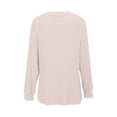 thumbnail image 7 of Hoodies For Women Long Sleeve Shirts For Women Casual Tops Loose Fit Rib Knit Lightweight Long Sweater Crew Neck Pullover With Hoodie, 7 of 7