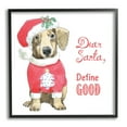 thumbnail image 2 of Dear Santa Define Good Humorous Dog Christmas Outfit Animals & Insects Graphic Art Framed Art Print Wall Art, 2 of 5