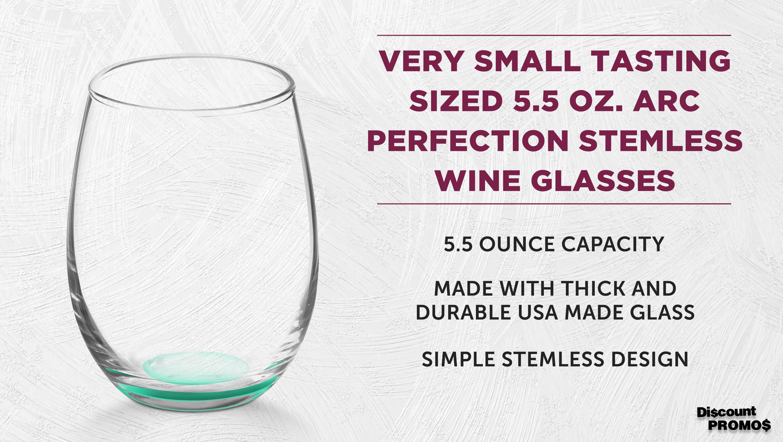 Stemless Wine Glasses by ARC 5.5 oz. Set of 12, Bulk Pack - Perfect for Hotel, Bar, Restaurant or Lounge - Green