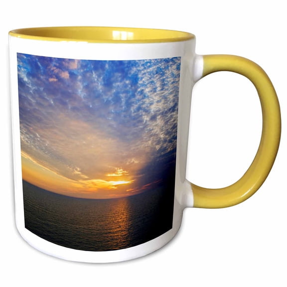 3drose, Sunset from Fort Myers Beach, Florida - Us10 Aje0172 - Adam Jones, 15oz Two-tone Yellow Mug