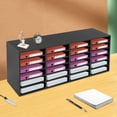 thumbnail image 6 of 24 Slots Compartments Adjustable Literature Organizer for Home & Office Desktop File Sorter Mail Center Paper Storage Cabinet Mailbox School Classroom Keepers, 6 of 14