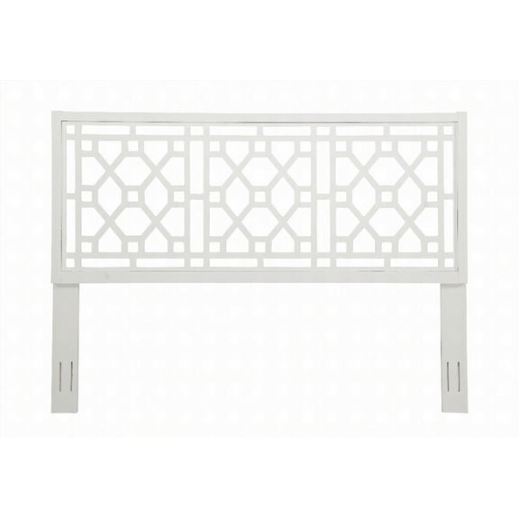 King Size Poplar Wood Chippendale Style Headboard with Adjustable Heights and Storage for Bedroom