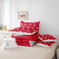 thumbnail image 5 of Homewish Kawaii Christmas Gnome Bedding Comforter Set 7pcs, Red Cartoon Christmas Queen Bedding Sets, Teens Kids Boys Girls Reversible Queen Sheet Sets, Breathable Home Decor, 5 of 7