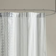 thumbnail image 5 of INK+IVY Imani Cotton Shower Curtains, Printed with Chenille, White/Navy, 72" x 72", 5 of 6