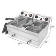 thumbnail image 7 of Commercial Deep Fryer Countertop for Home with 12.5QT / 11.8L Removable Tanks and Baskets, Electric Double Deep Fryer Large Capacity for French Fries Fish Turkey, 7 of 7