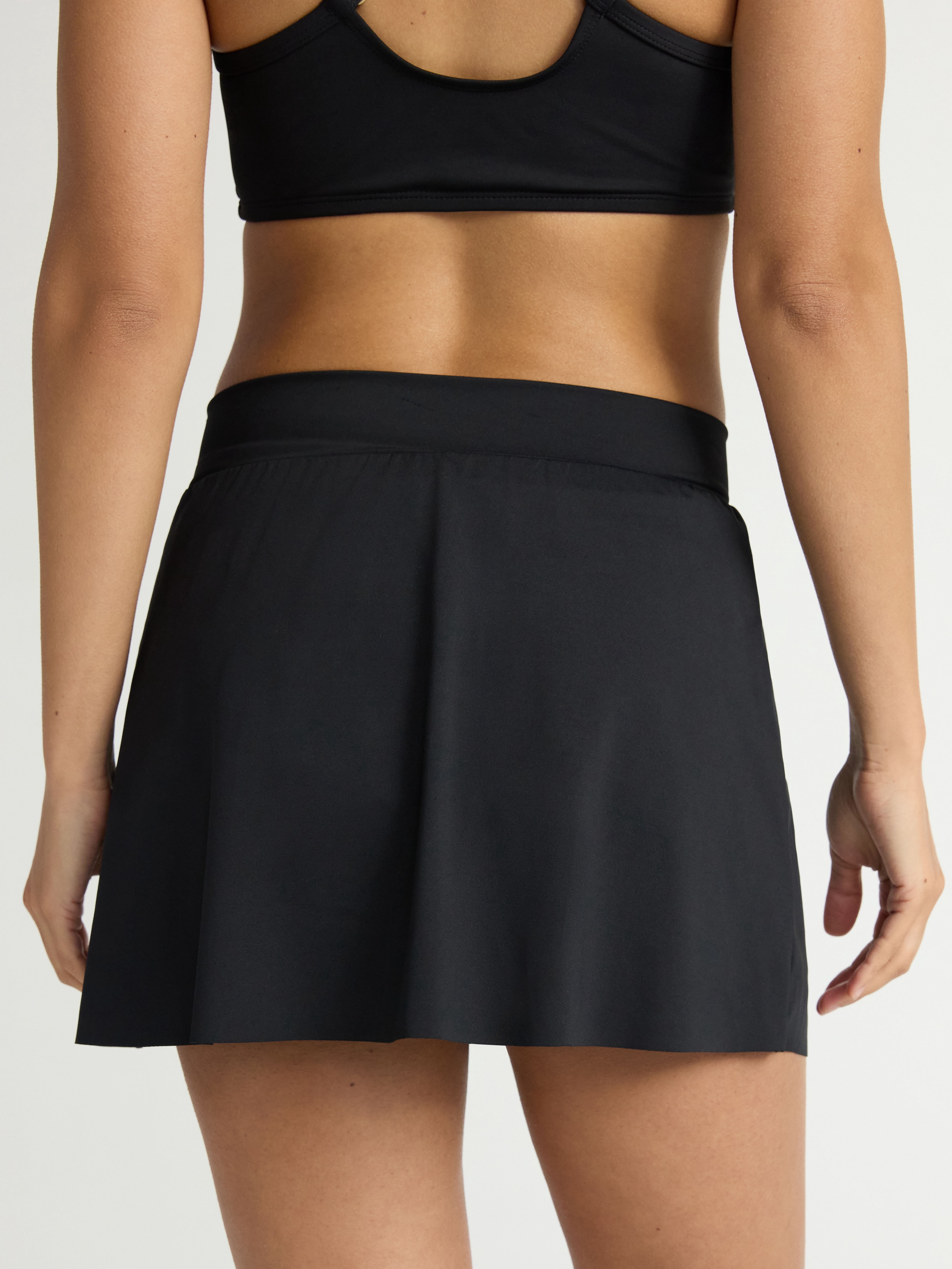 Time and Tru Women's Twist Front Swim Skirt with Slit, Sizes XS-2X