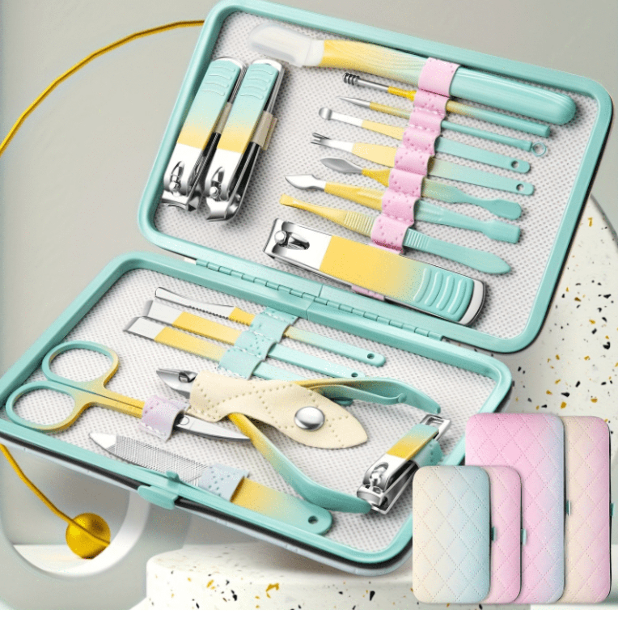 18-in-1 Manicure Set – Professional Pedicure Kit with Nail Clippers, Trimmer & File, Grooming Kit for Men & Women, Includes Luxurious Travel Case
