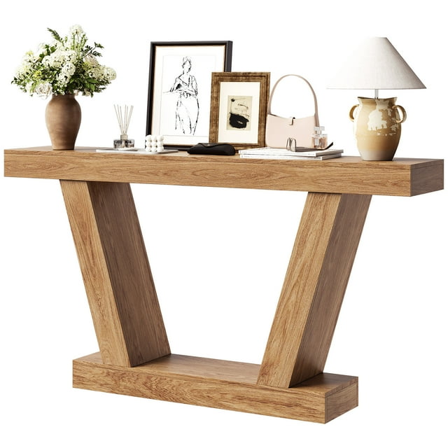 AKDSteel 63-Inch Long Console Table, Wooden Narrow Entryway Table For Hallway Or Living Room