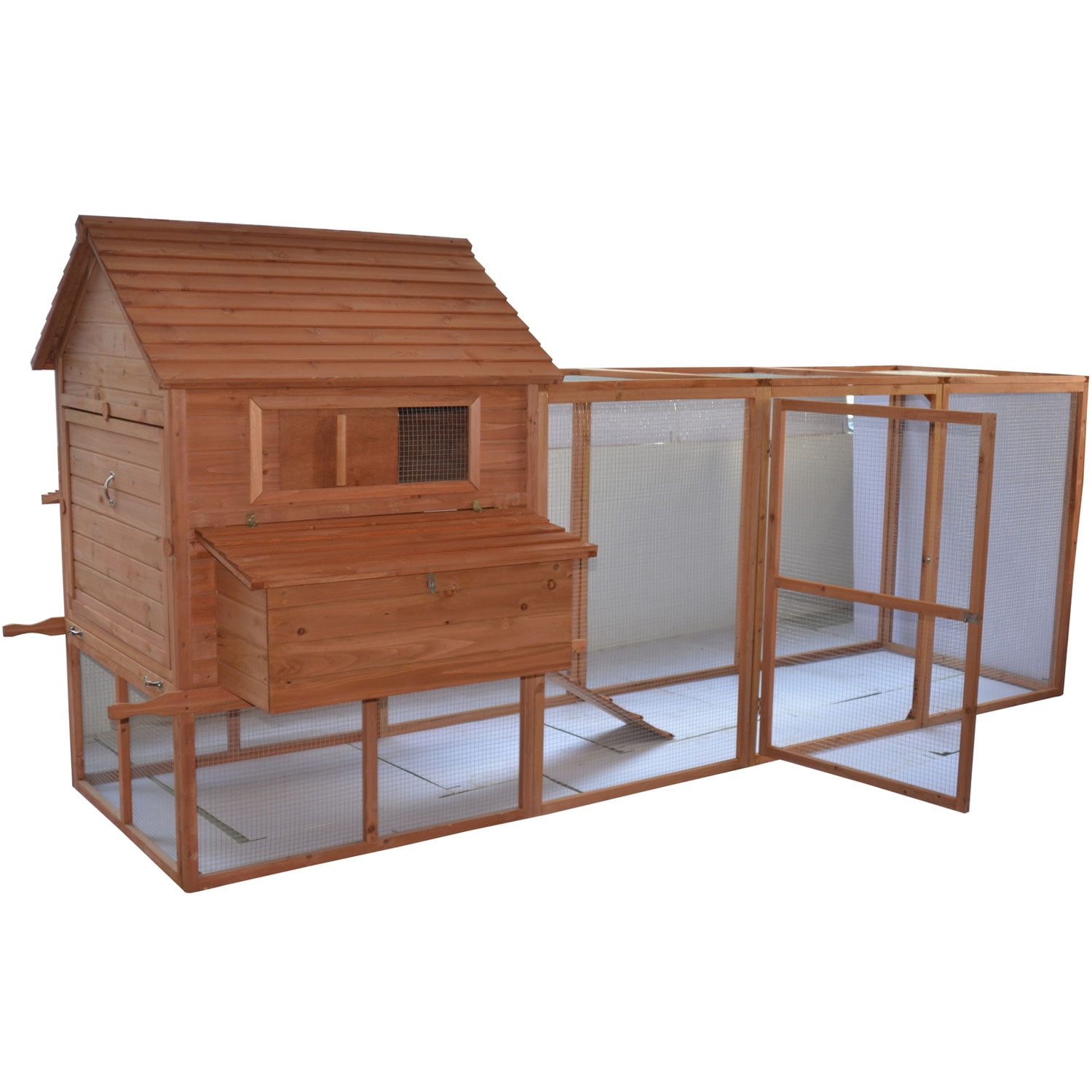 Pawhut 144 Large Backyard Hen House En Coop W Long Run Pawhut 144 Large Backyard Hen House En Coop W Long Run