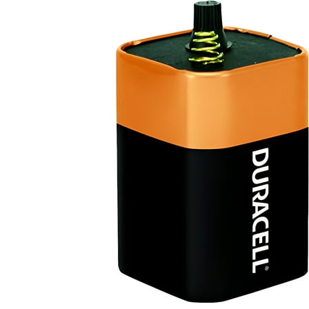 Duracell - CopperTop 6V 908 Alkaline Lantern Batteries with Spring Terminals - long lasting, 6 Volt battery for household and business - 1 count