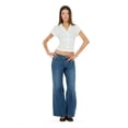 thumbnail image 3 of Forever 21 Women’s Collared Button Down Top with Ruffle Hem, Cinched Fit, White, XS, 3 of 7
