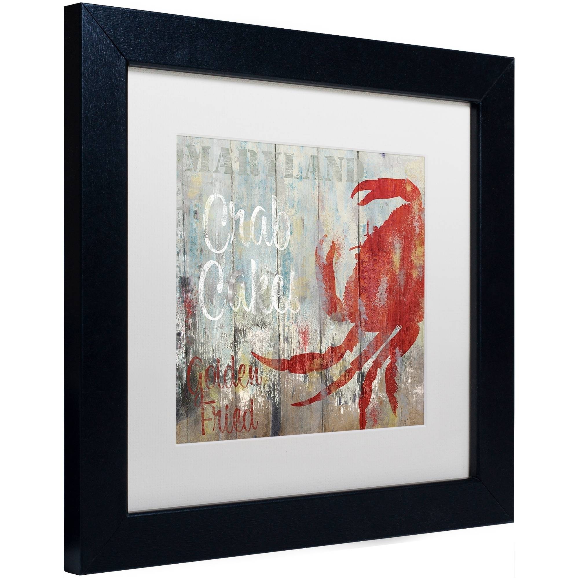 Trademark Fine Art "Restaurant Seafood II" Canvas Art by Color Bakery White Matte, Black Frame