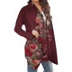thumbnail image 5 of Cárdigan informal de manga larga para mujer, con estampado de manga larga, chaqueta tipo cárdigan, abrigo para mujer, 5 of 6