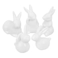 thumbnail image 1 of 5 figuras de conejos de cerámica blanca, esculturas de conejos, artesanías de decoración., 1 of 5