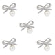 thumbnail image 1 of Sonducket Broche de perla con lazo, Pin de solapa esmaltado de imitación, joyería, broches de diamantes de imitación antivaciados para niñas, Type2 NO2, 1 of 6