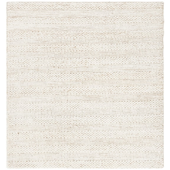 SAFAVIEH Natural Fiber Henrika Geometric Area Rug, Bleach, 10' x 10' Square