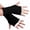 Black, variant on PUMXQ Soft Stretch Half Finger Knit Mittens with Long Wrist Cuff, Fingerless Gloves for Typing Driving Working Black One Size