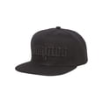 thumbnail image 2 of Compton Blackout Olde English Font Black Snapback Hat, 2 of 3