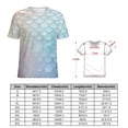 thumbnail image 2 of Mermaid Fish Scales Women's Short Sleeve T-Shirt Crew Neck Casual Summer Trendy Loose Fit Tops, 2 of 6
