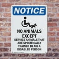 thumbnail image 4 of (2 Pack) No Animals Except OSHA Notice Sign 12 Inch X 18 Inch Indoor / Outdoor Rust-Free Aluminum Metal Signs for Workplace, Workshop, and Construction Site, Made in the USA, 4 of 8