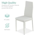 thumbnail image 3 of Best Choice Products 5-Piece Kitchen Dining Table Set w/ Glass Tabletop, 4 Faux Leather Chairs - White, 3 of 7