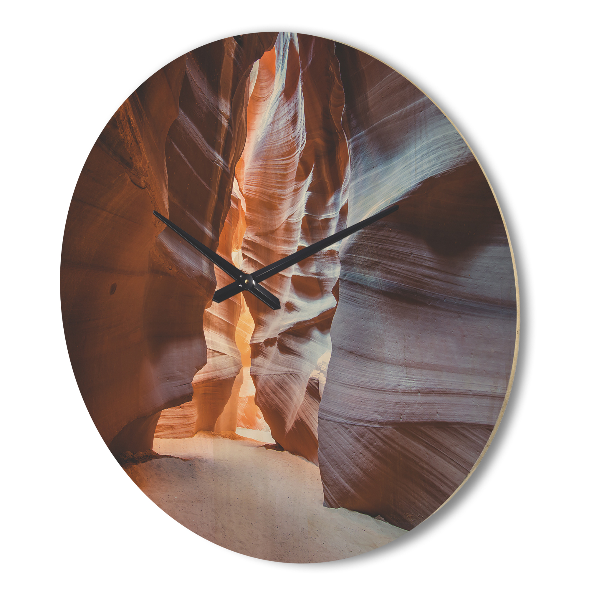 Designart 'Antelope Canyon Glow Inside Landscape' Modern Wood Wall Clock