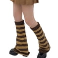 thumbnail image 3 of Diconna Women Knitted Leg Warmers, Knee High Preppy Style Ribbed Leg Warmers for Teen Girls One Size, 3 of 5