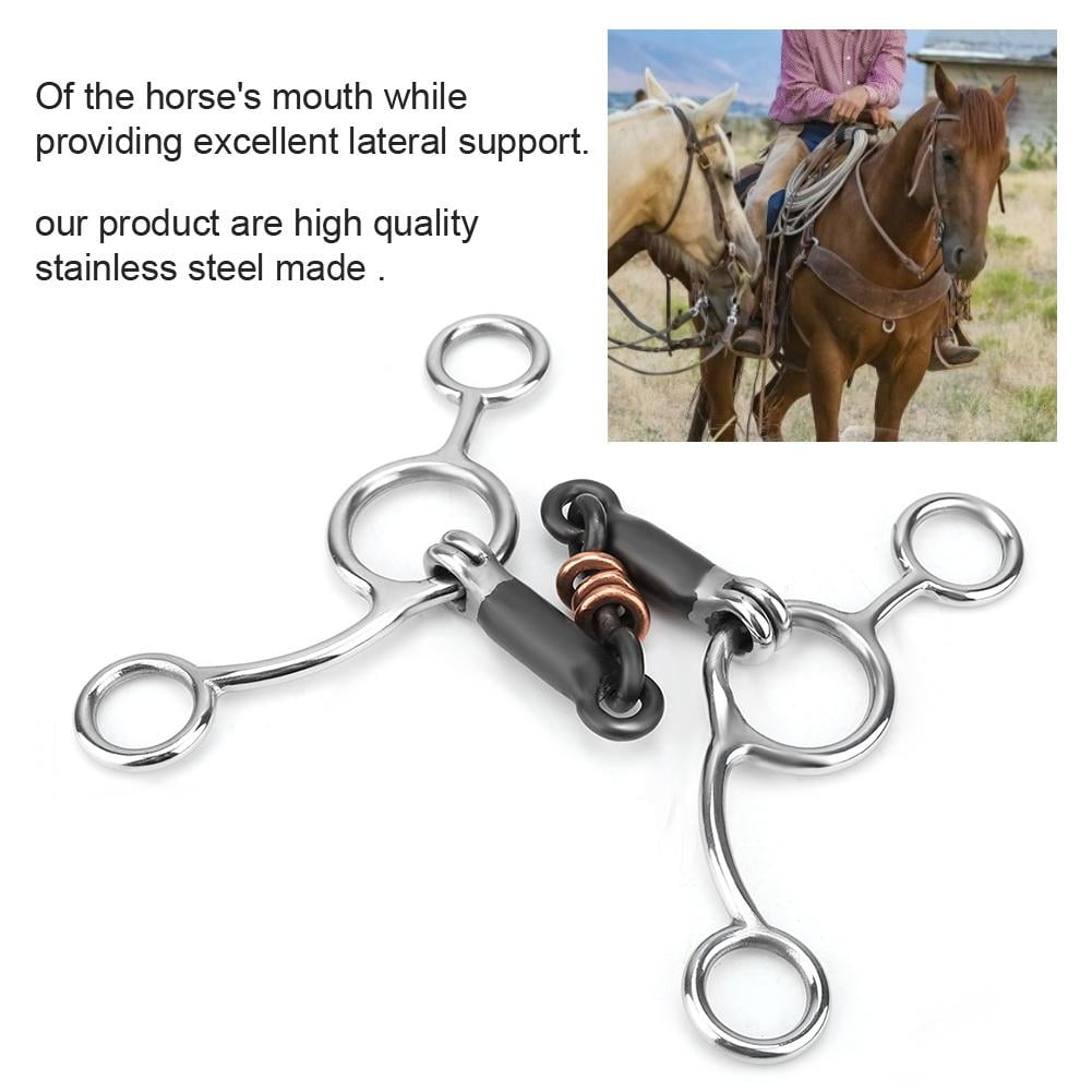 Taidda 【2021 New Years Special】 Horse Chew Stainless Steel Gag Black Steel Mouth Horse Chew Stainless Steel Gag Bit 