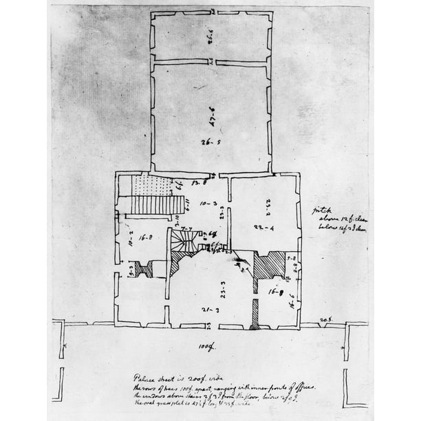 Jefferson Floor Plan Nmeasured Drawing For The GovernorS