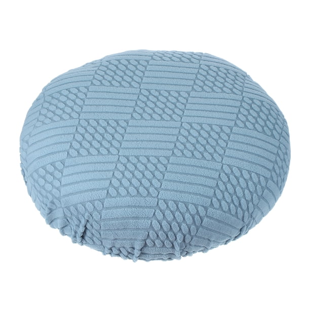 Fundas para taburetes redondos Uxcell, fundas elásticas para taburetes lavables, funda de cojín para taburete, funda elástica para asiento de silla para taburete azul oscuro de 14"-18"