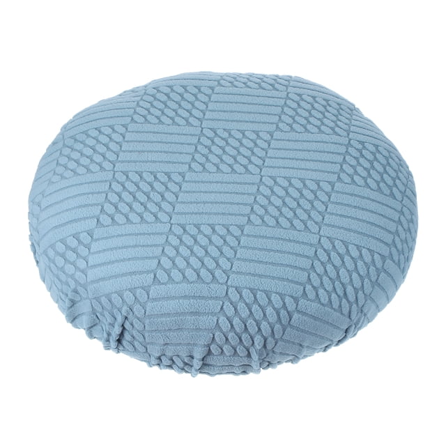 Fundas para taburetes redondos Uxcell, fundas elásticas para taburetes lavables, funda de cojín para taburete, funda elástica para asiento de silla para taburete azul oscuro de 14"-18"