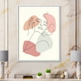 thumbnail image 2 of Designart 'Continuous One Line Portrait of Woman' Modern Framed Canvas Wall Art Print, 2 of 5