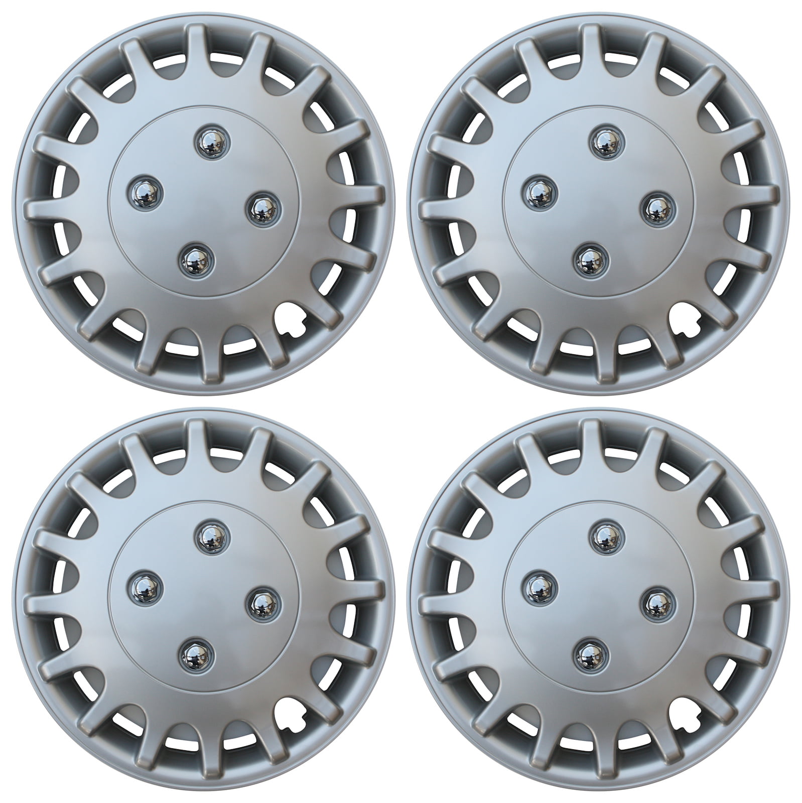 ONE single hubcap Heavy Duty Construction Hubcaps.com Premium Quality 16 Silver Hubcap/Wheel Cover fits Nissan Sentra 