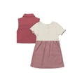 thumbnail image 3 of Little Lass Toddler Girls 2-Piece Dress and Vest Set, Sizes 2T-4T, 3 of 6