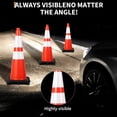 thumbnail image 3 of 28" High-Visibility Safety Cones 8 Pack with Reflective Collars & Weighted Bases for Traffic Control, 3 of 7