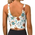 thumbnail image 4 of Goofa Various Turtle Printed Sports Bras for Women, High Impact Running Bra Workout Crop Tank Tops Longline Sports Bra Push up-, 4 of 9