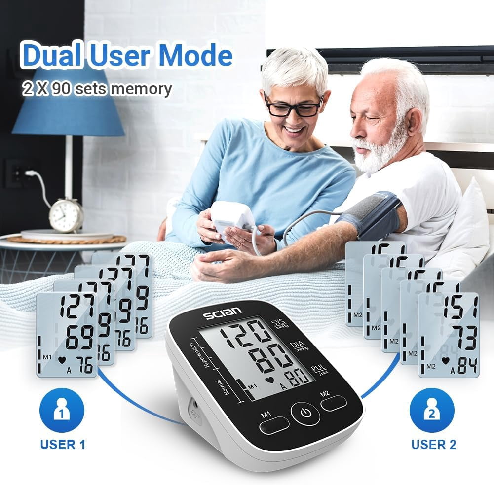 Scian Blood Pressure Monitor Upper Arm Automatic Digital BP Cuff Gauge Machine