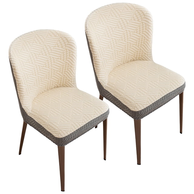Chair Covers for Dining Room Chair Covers Set of 2 Stretch Spandex Kitchen Chair Protector Slipcover Removable Washable Dining Chair Covers for Home, Party, Ceremony