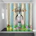 thumbnail image 5 of Easter Clearance 2024! CWCWFHZH Rustic Easter Shower Curtain Watercolor Rabbit Bunny Floral Bathroom Curtains Spring Holiday Bathroom Decor Washable Durable Fabric, 5 of 5