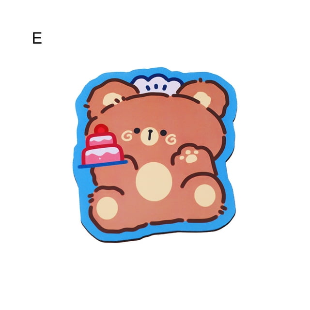 Mouse Pad Soft Anti-slip Cartoon Cute Bear Computer Mouse Cushion Desk Mat for Office - E