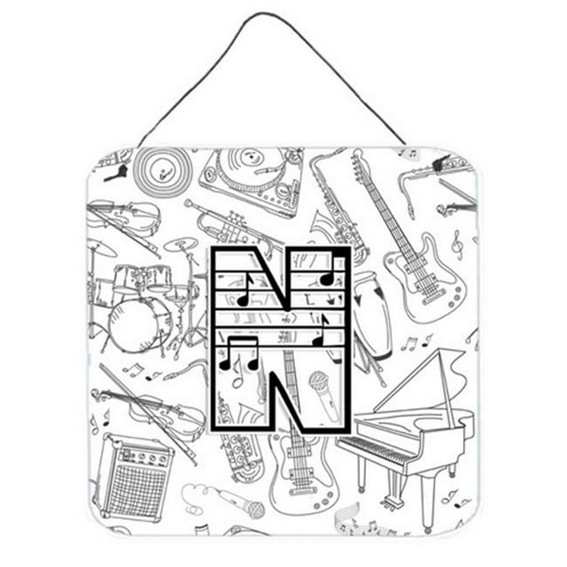 Letter N Musical Note Letters Wall and Door Hanging Prints