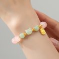 thumbnail image 2 of Elegante pulsera de ágata para mujer con colgante de gato de jade, 2 of 2