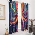 thumbnail image 2 of Colorful Octopus Window Curtain Panels Grommet Blackout Curtains Blackout Curtains for Living Room, 2 of 7
