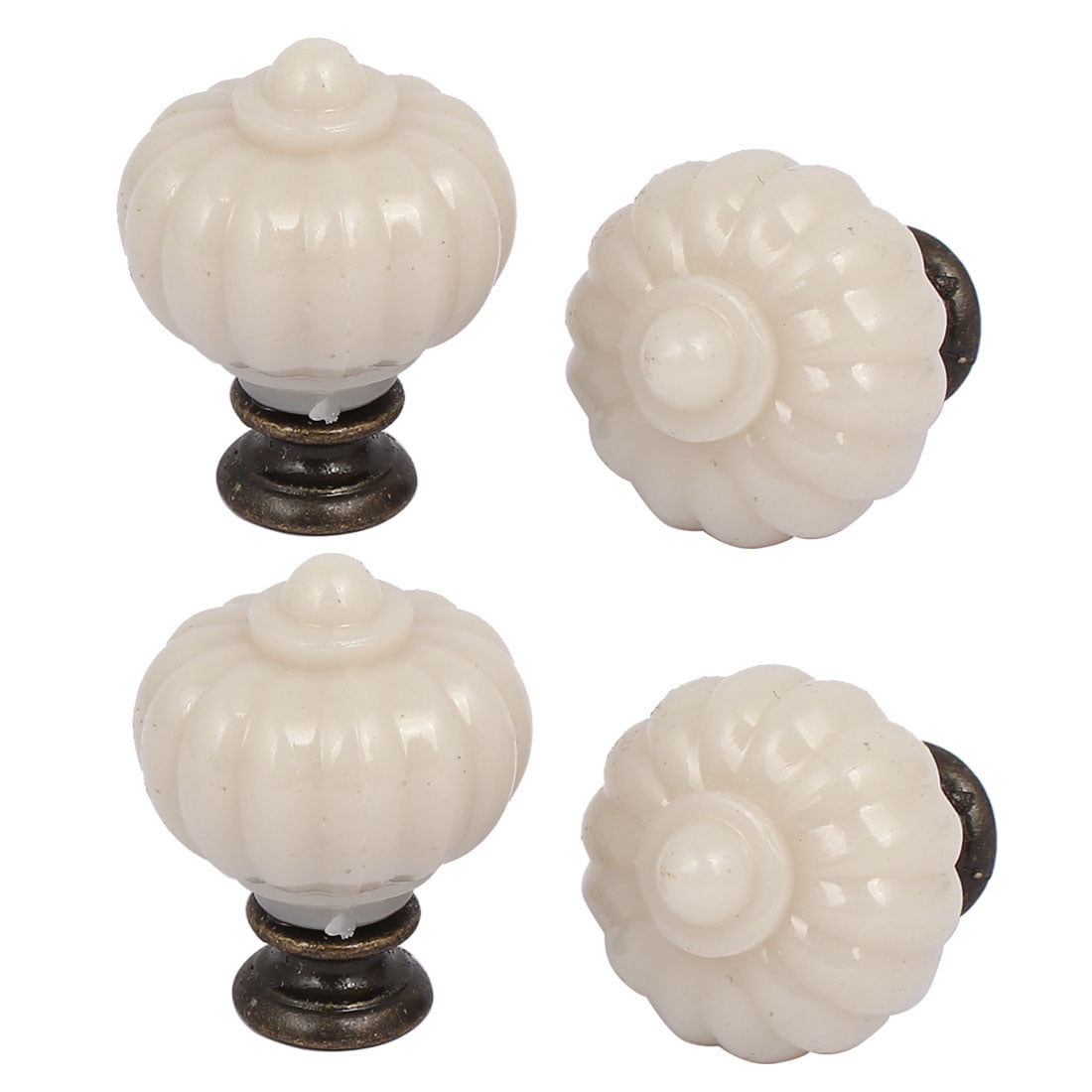 Unique Bargains Box Door Single Hole Round Plastic Pull Knobs