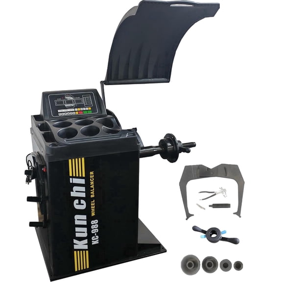 10""-24"" Automatic Laser Wheel Balancers Wheel Balancing with Hood and Auto Ruler Brake Self-Calibrating