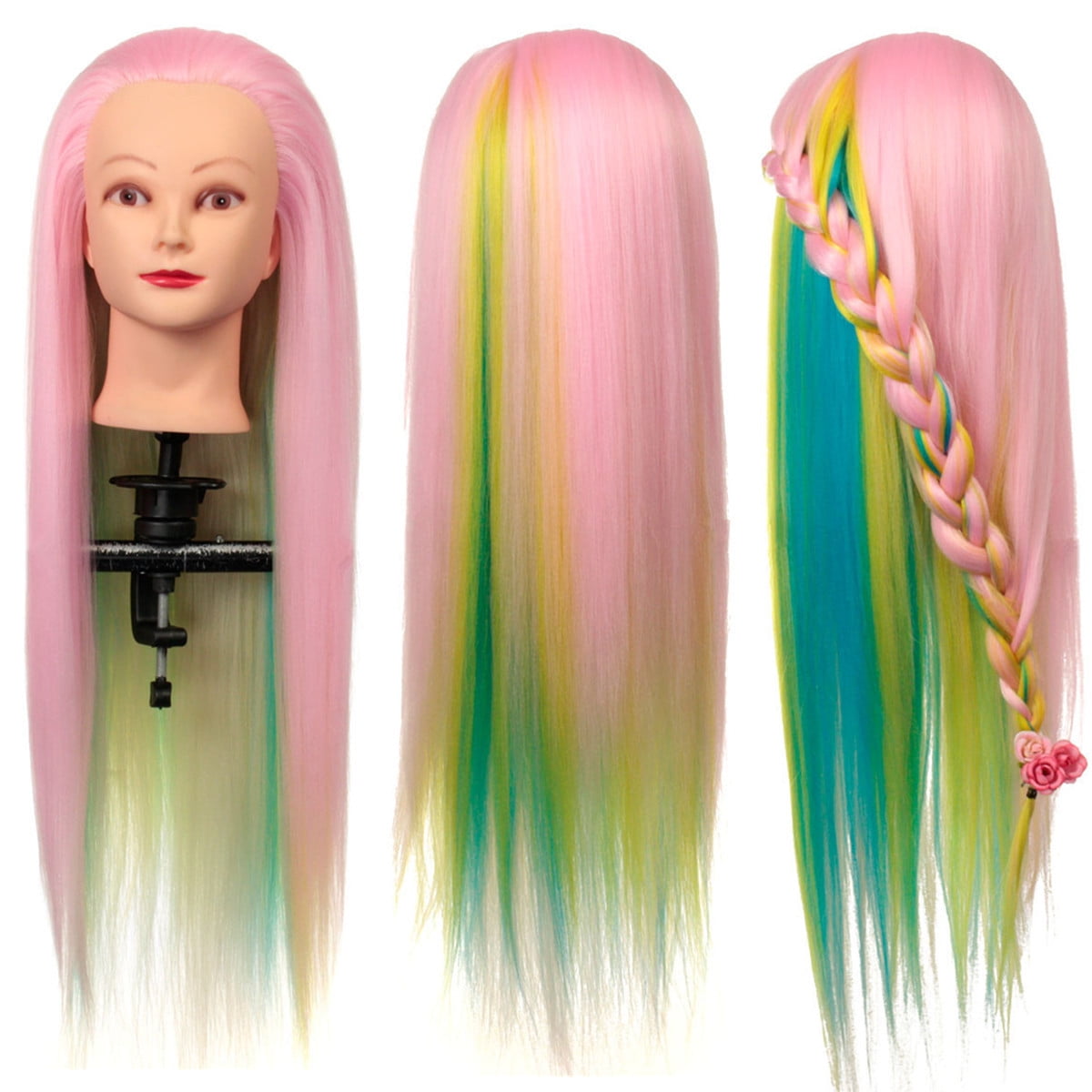 27'' Multicolor Rainbow Cosmetology Mannequin Manikin Hairdressing